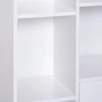 Mobiletto Libreria con Piedini in Legno di Pino Bianco 80x23.5x123cm