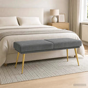 Panchina a doppio strato Grigio Scuro 120 x 45 x 46 cm Velluto 42038586
