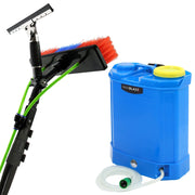 Zaino Per Acqua 16 Litri & Asta Telescopica Estensibile 6 Metri Con Spazzola