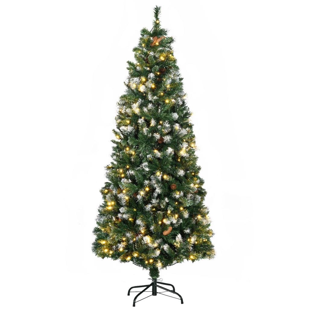 Albero di Natale Artificiale Illuminato ¨C zephmum ¨C Verde 180 cm ? 80 con 250 LED