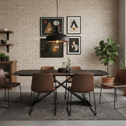 Tavolo da pranzo allungabile in ceramica su vetro effetto marmo portoro Cruise 200-280x100 cm fino a 10 posti | Duzzle