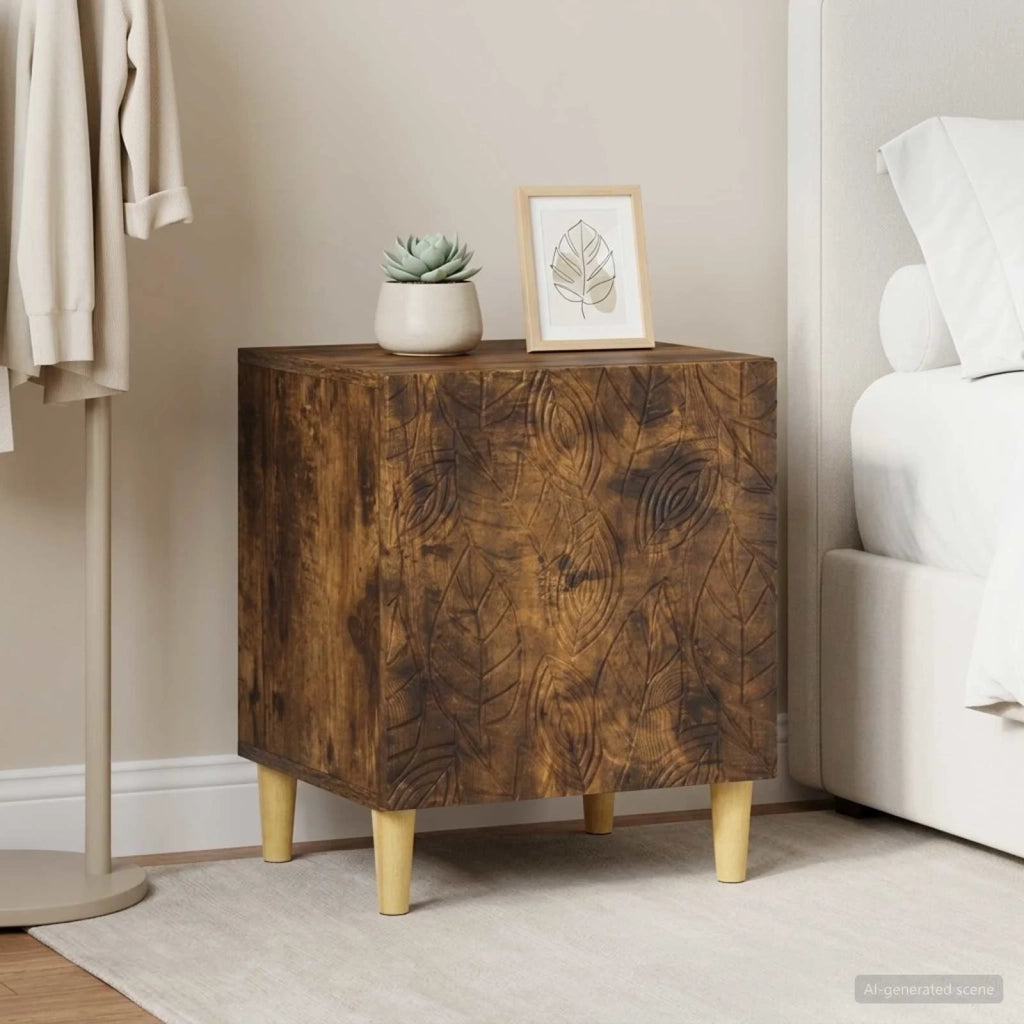 Comodino 2 pcs Rovere Fumo 43 x 34,5 x 50 cm 895036