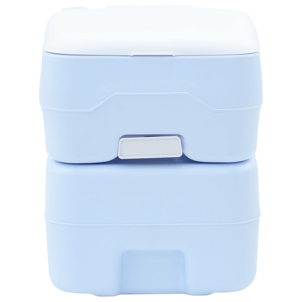 Luce Portatile per Toilette Blu e Bianca in Plastica da 20 L