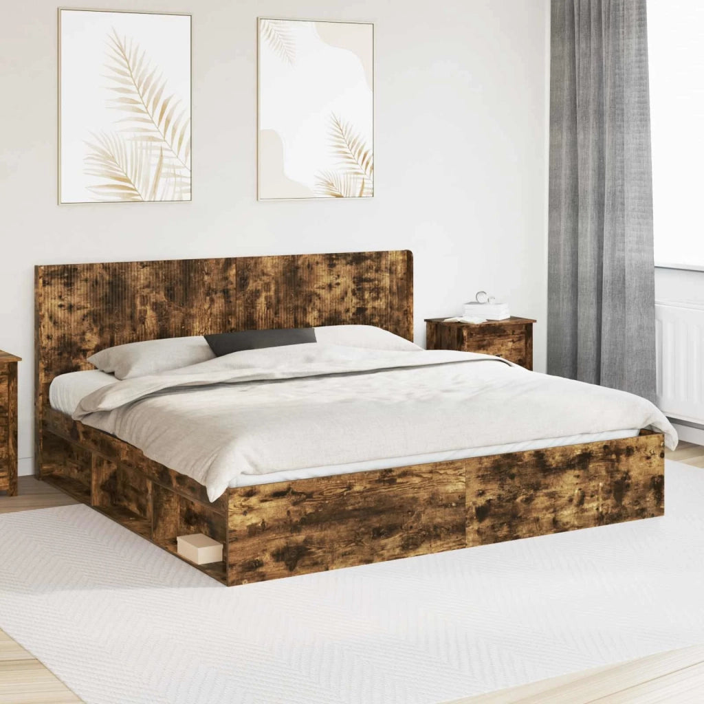 Testiera Letto Rovere Fumo Legno ingegnerizzato 889550
