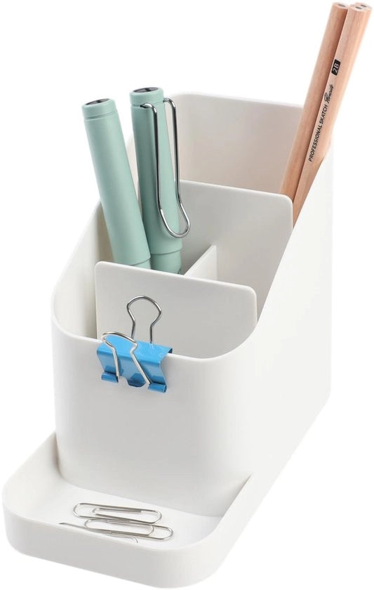 Organizzatore per ufficio in bianco - contenitore per penne, appunti e accessori da ufficio (prodotto di Corea)