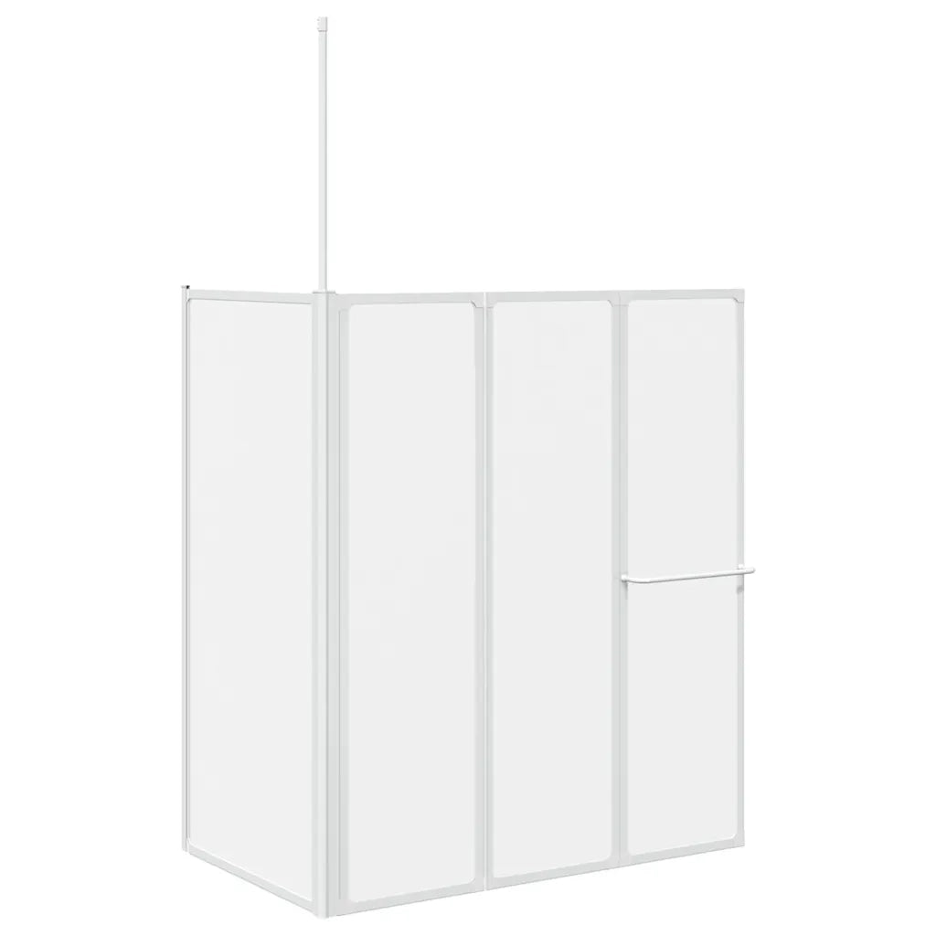 Schermo da Bagno Glassato 120 x 70 x 137 cm Alluminio