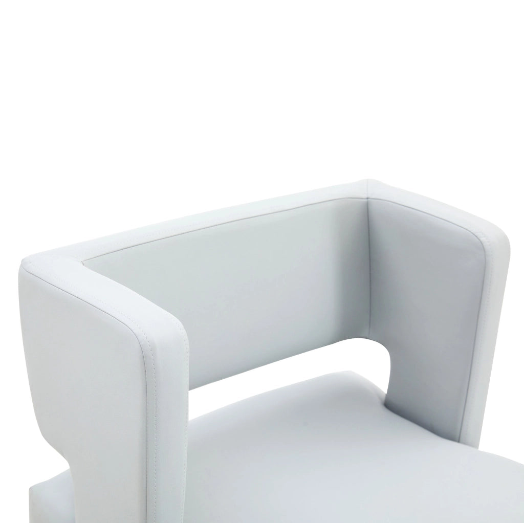 Sgabello da bar 91;4 cm con seduta imbottita in PU e gambe in metallo; grigio chiaro