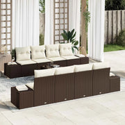Set Divano da Giardino 8 pcs Marrone e Crema polyrattan 3355657