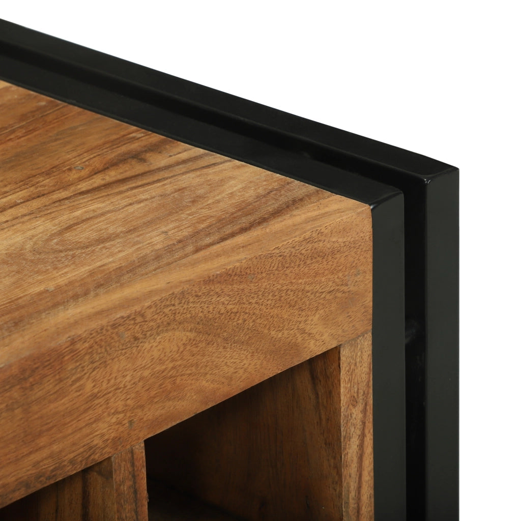 Portabottiglie 46x35x27.5 cm Legno Massello di Acacia