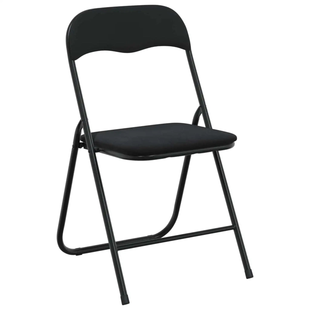 Sedia pieghevole 2 pcs Nero 48 x 44 x 78 cm Velluto 42029068
