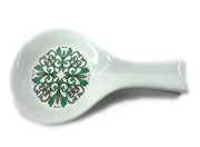 Poggiamestolo da Cucina in Ceramica Decoro Agadir Verde