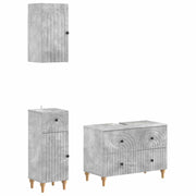 Set di armadietti da bagno in 3 pezzi ALKMAAR Grigio Cemento 3417750