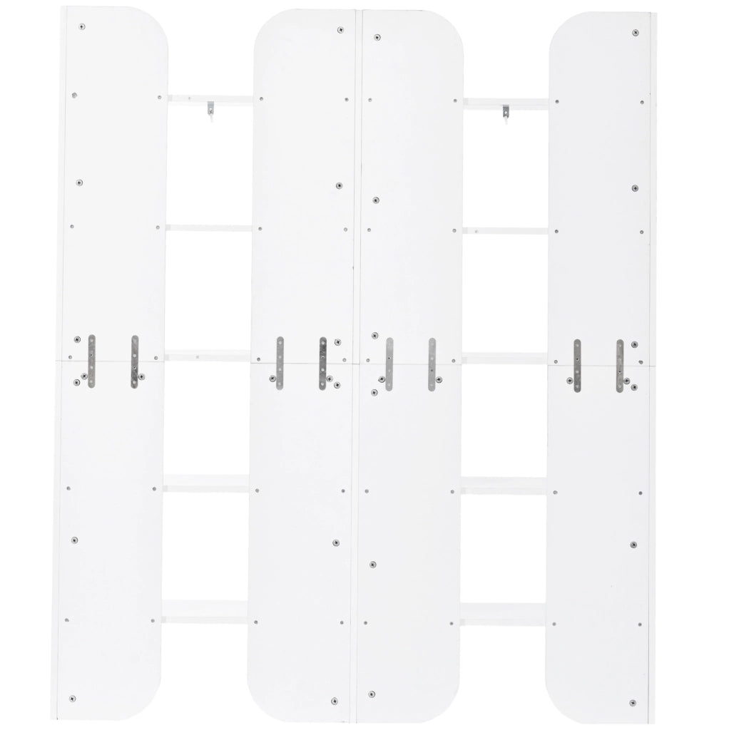Libreria a 5 ripiani 135x25x160 cm in pannello truciolare bianco