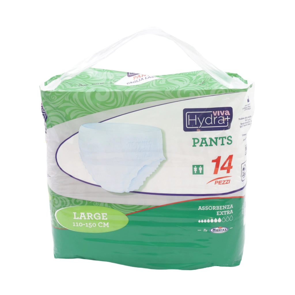HYDRA VIVA+ PANTS PANNOLONI IN SET DA 3 IN TAGLIA L 14 PZ CON TAC APPENDISCOPE