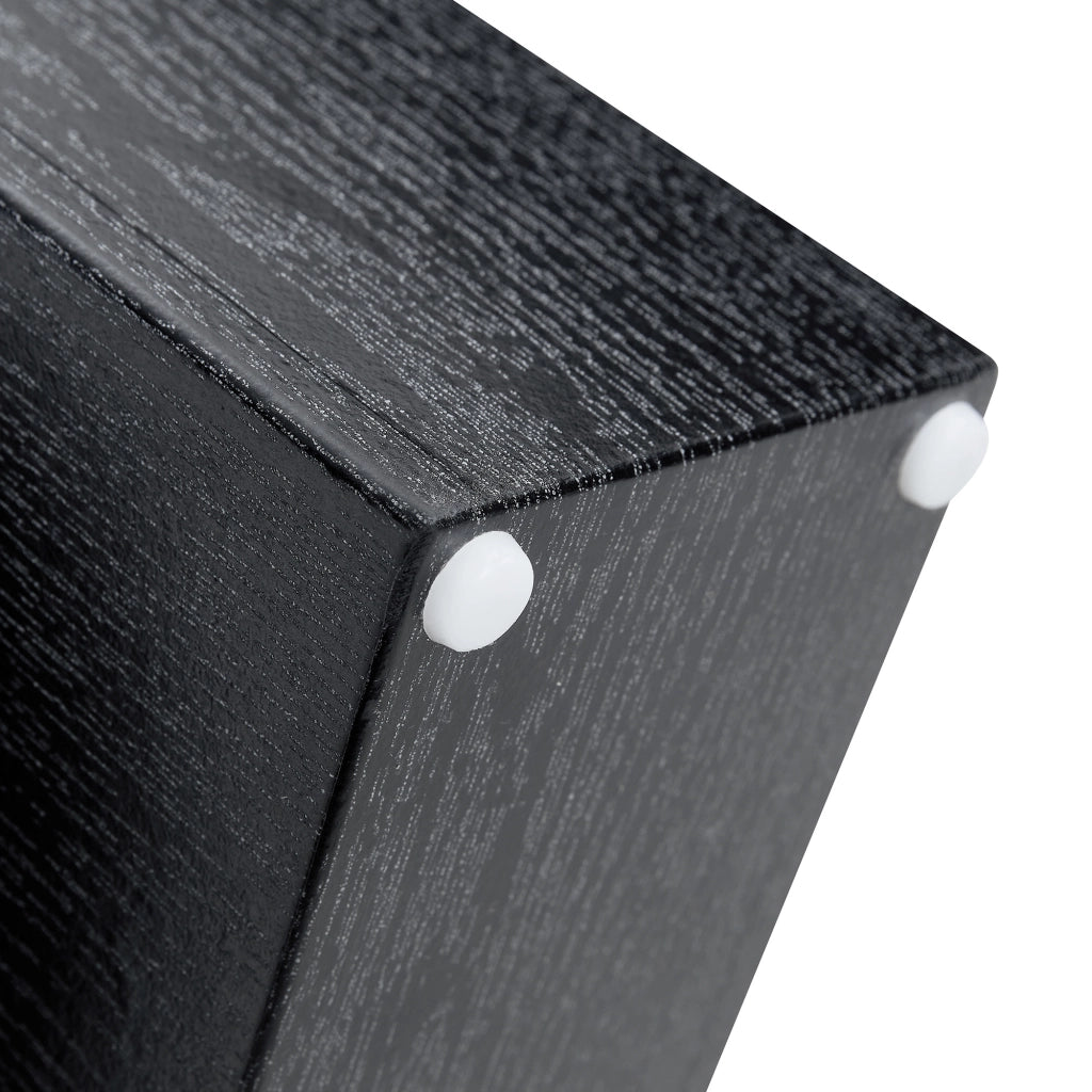 TAVOLINO DA CAFFÈ ROTONDO A 2 RIPIANI 61 CM NERO E VETRO GRIGIO Set da 2 pezzi