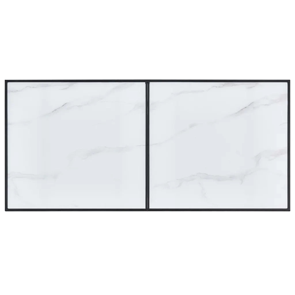 Tavolo da Pranzo Bianco 160x80x75 cm in Vetro Temperato 281553