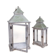 Set 2 Lanterne in Legno H 60 cm