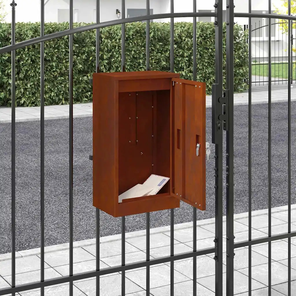vidaXL cassetta postalepastkastei Ruggine 30 x 23 x 55 cm