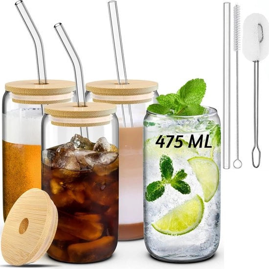 Bicchieri da cocktail con tappo e maniglia di legno di bambù