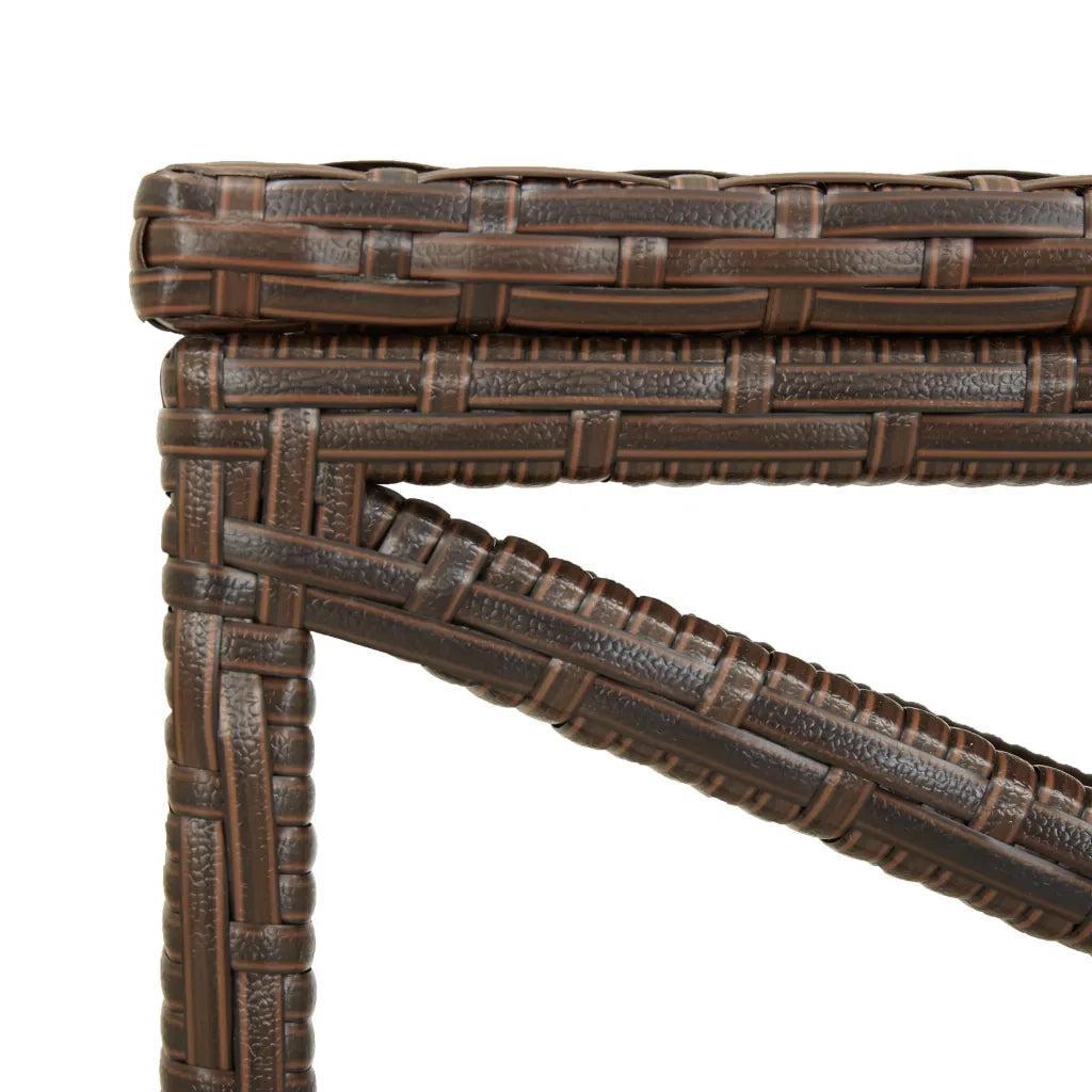 Panchina da Giardino 120 cm in Polyrattan Marrone 46212