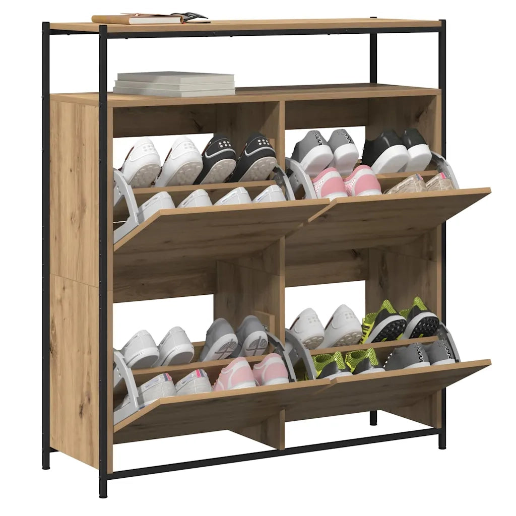 Scarpiera | Mobile per scarpe Rovere artigianale 100 x 34 x 112 cm