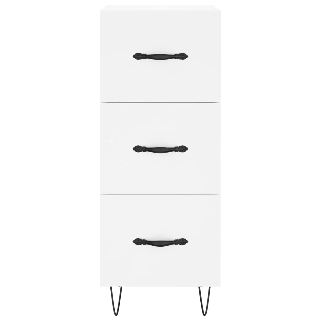 Buffet credenza cassettiera mobiletto mobile contenitore organizer cucina soggiorno salotto alto 34,5 x 34 x 180 cm legno ingegnerizzato bianco 02_0032298