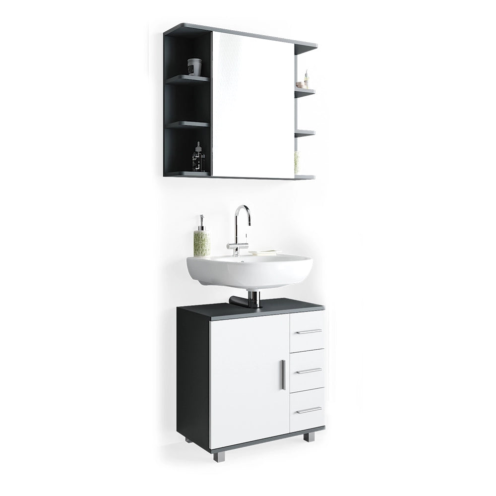 Vicco Set mobili bagno Antracite 2 parti