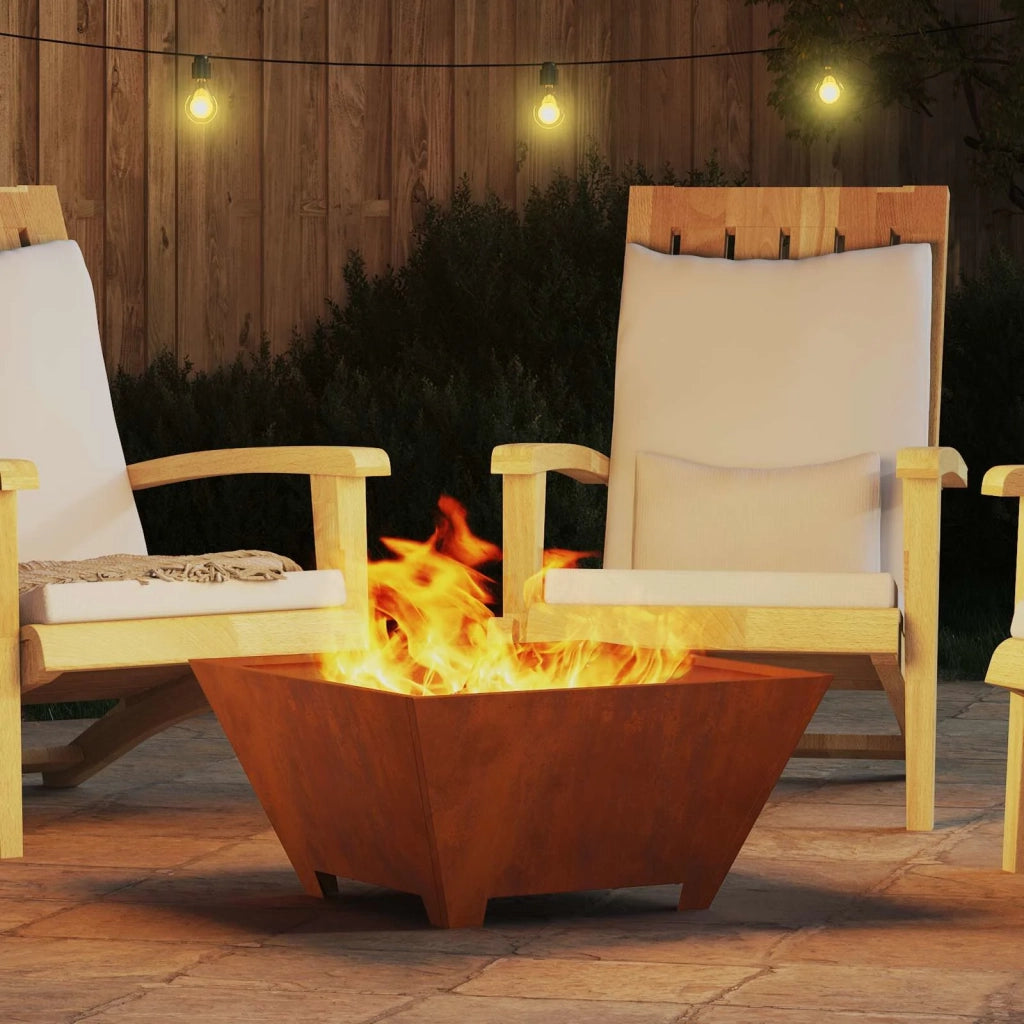 Focolare Marrone 60 x 60 x 30 cm Acciaio CorTen CFW2834180