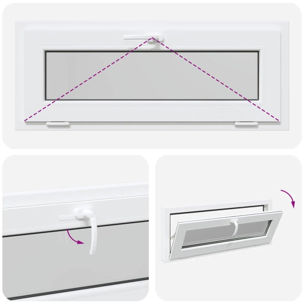 Finestra per Soffitta RISOR 100 x 40 cm PVC e Vetro Bianco CFW4518565