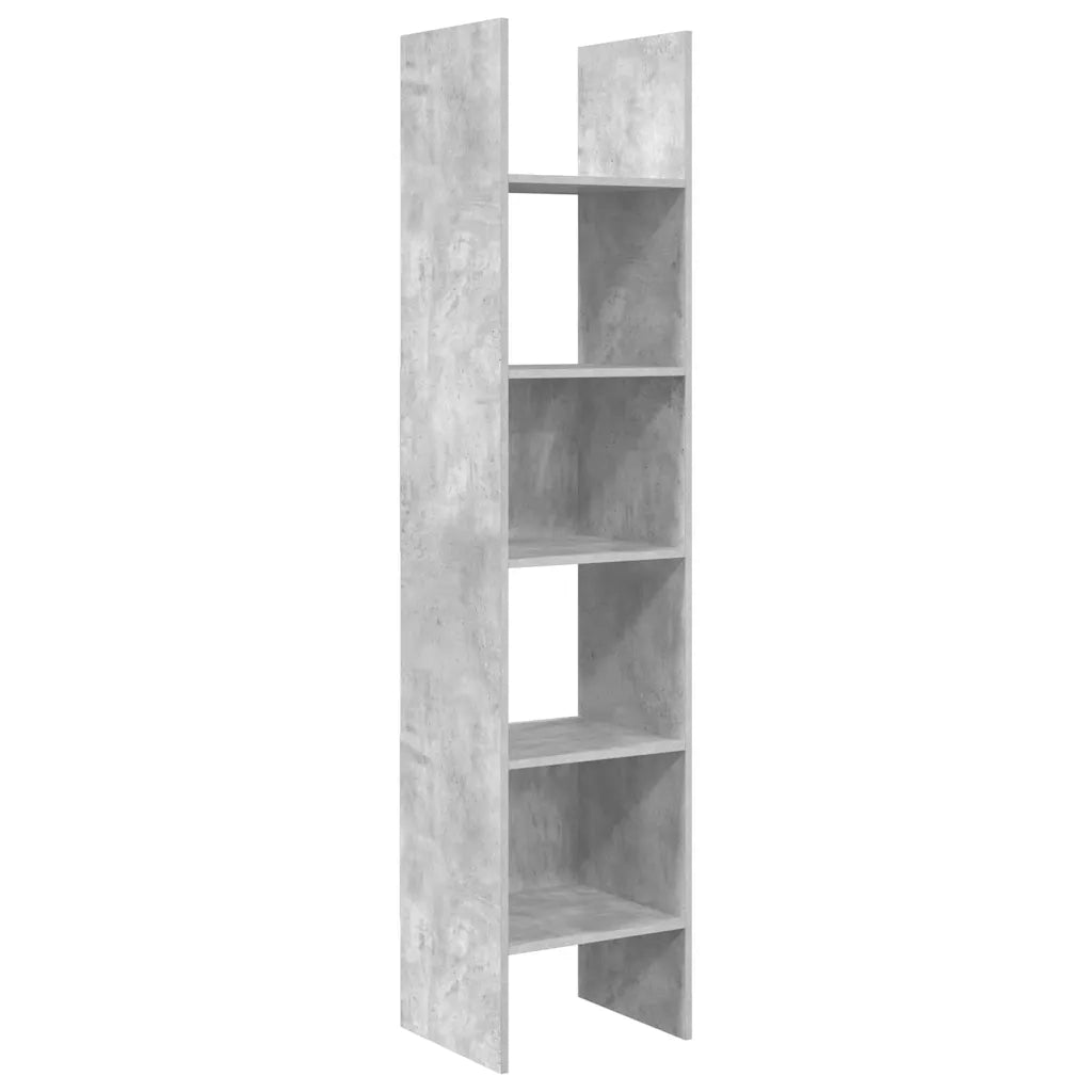 Libreria-Scaffale per Libri-Mobile di Stoccaggio Grigio Cemento 40x35x180 cm in Legno Multistrato 341953
