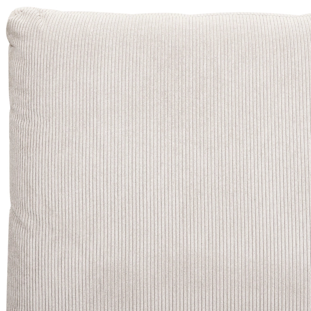 Letto imbottito moderno in velluto a coste beige 140 x 200 cm moderno elegante