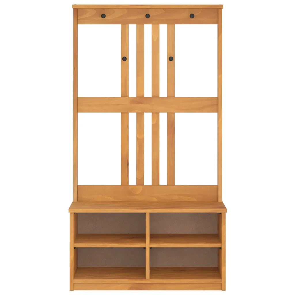 Albero da Ingresso SANDNES 87x40x159,5 cm in Legno di Pino 4010487