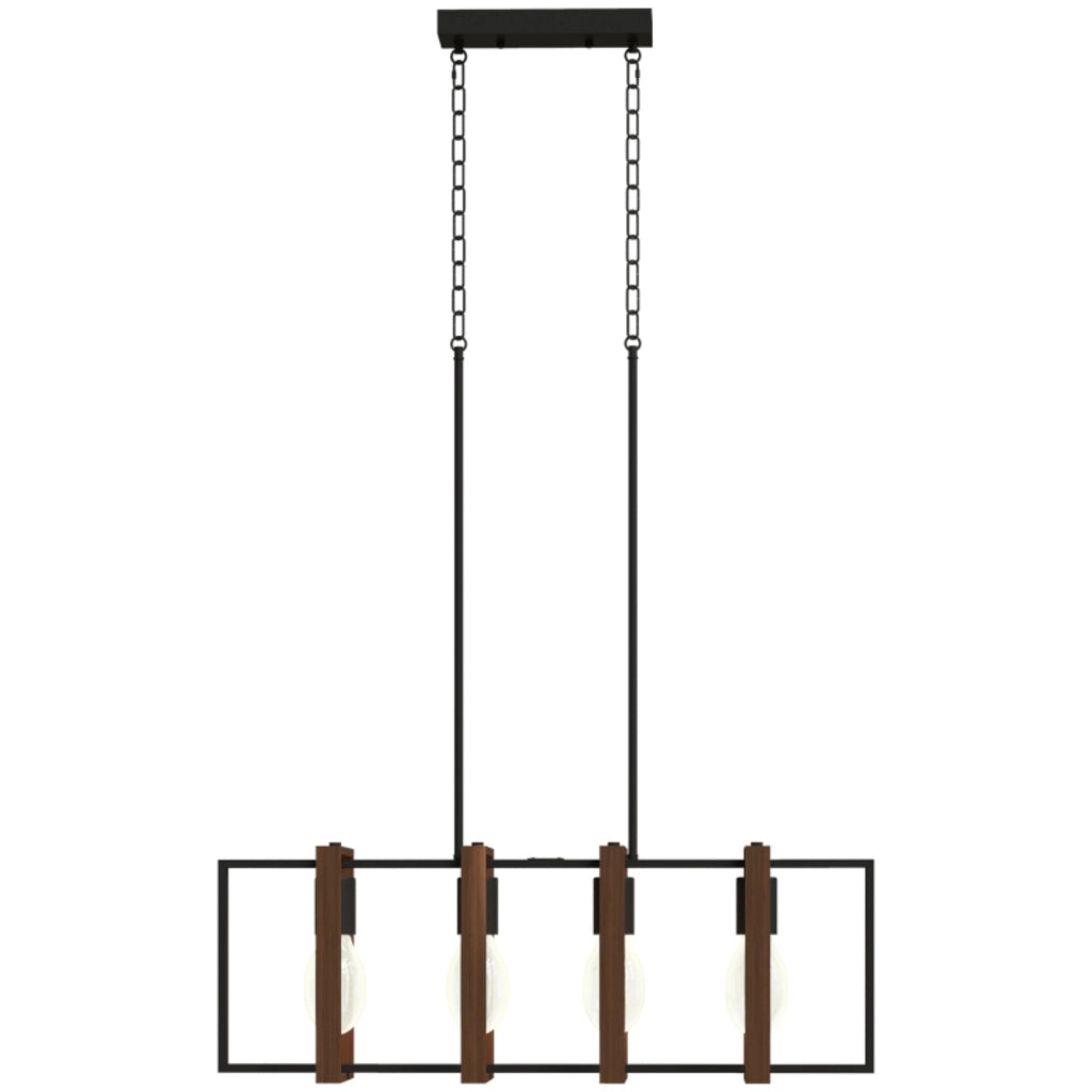 Lampadario a sospensione contemporaneo con 4 bracci girevoli e altezza regolabile in continuo (solo lampadario).