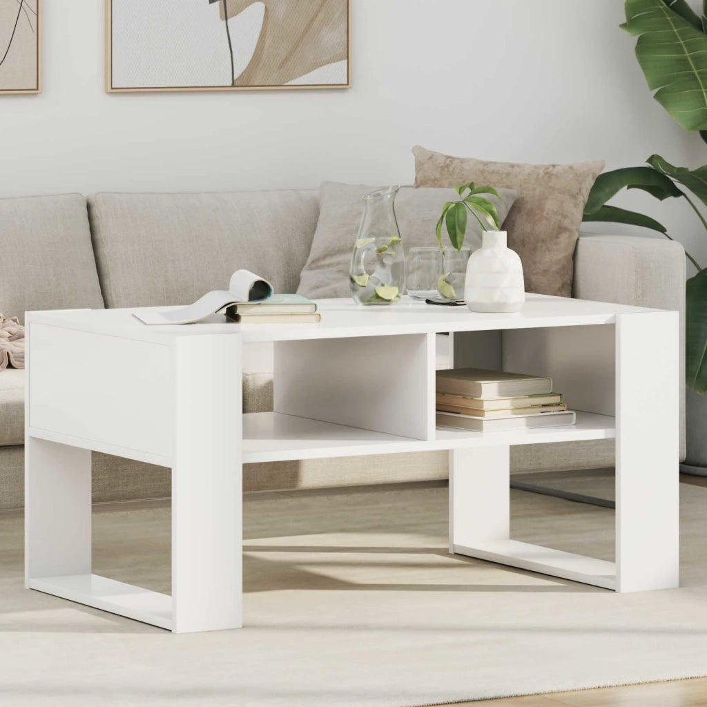 Tavolino da salotto Bianco 92 x 53 x 45 cm Legno multistrato 8000092