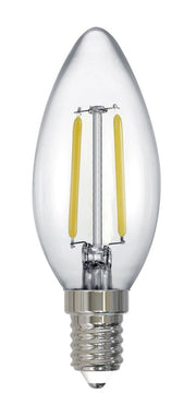 Lampadina LED candela E14 2W 2700K trasparente Trio