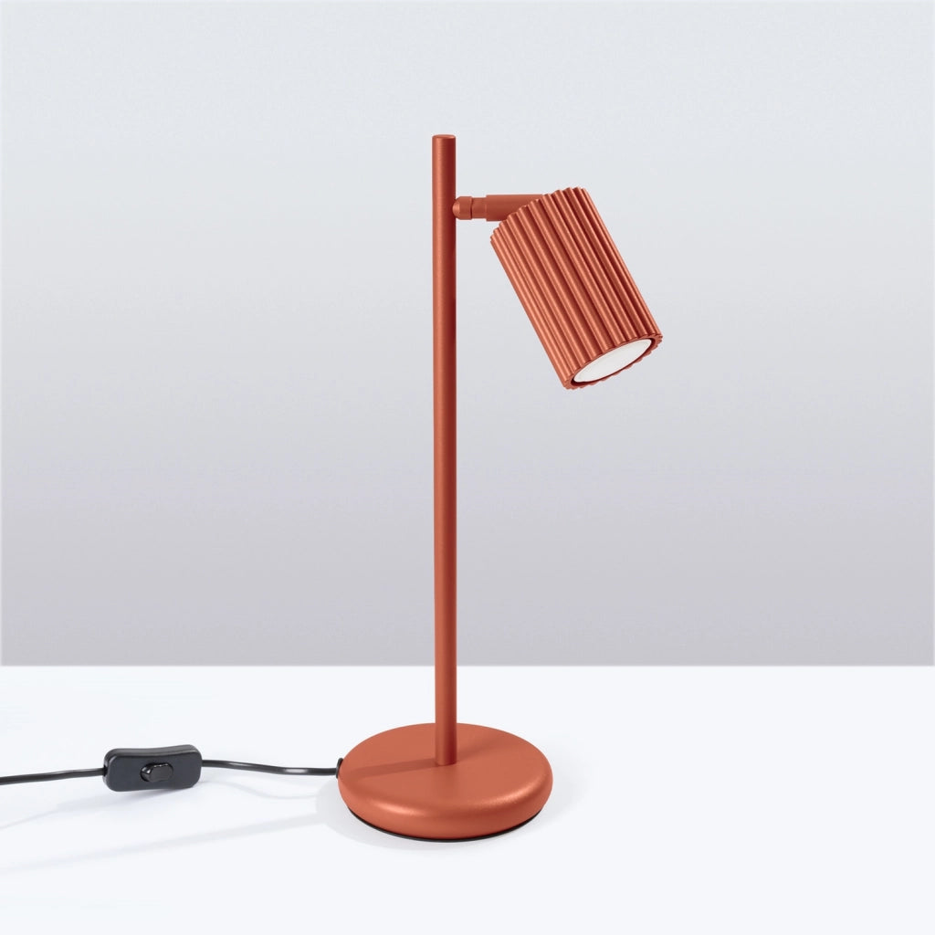 Lampada da tavolo ocra rossa snodata GU10 Pure Lume