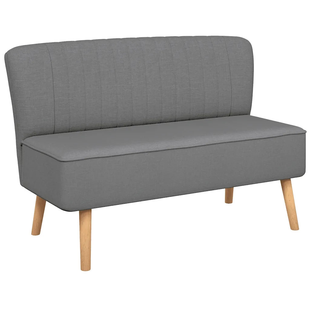 Divano-Sofa-Divanetto in Tessuto 117x55,5x77 cm Grigio Chiaro