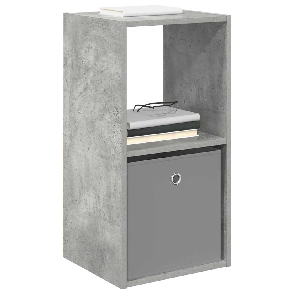 Comodino | Armadio da Notte | Mobiletto da notte Grigio cemento 35 x 32 x 68,5 cm Legno multistrato
