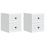 Mobiletto da notte a muro 2 pcs Bianco 33 x 34,5 x 40 cm 897956