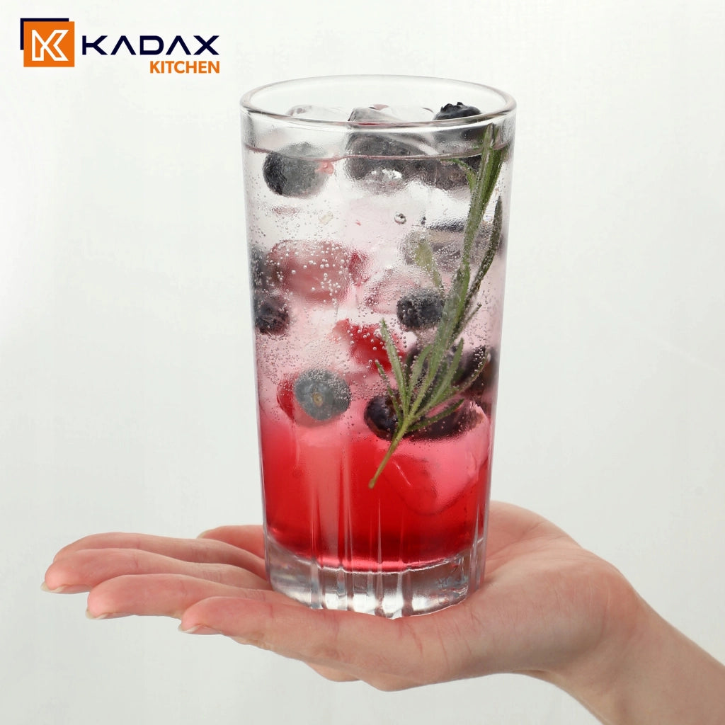 Bicchiere KADAX per bevande, succhi, acqua, Literatka, bicchiere alto, 345 ml