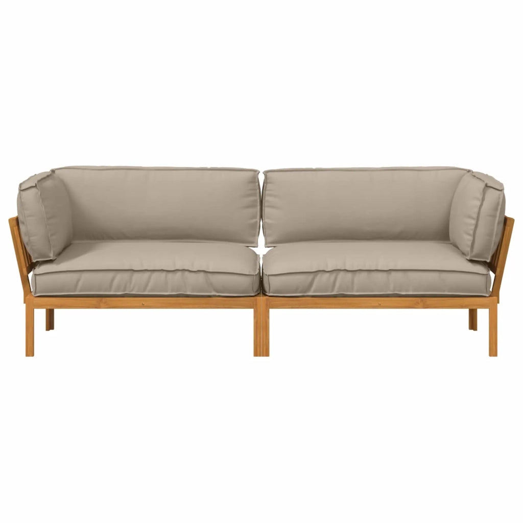 Set di divani con cuscino 2 pcs Talpa Legno di Acacia Massello 3418529