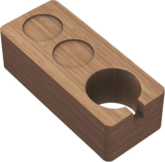 Tamper per accessori barista in legno di acacia da 58 mm