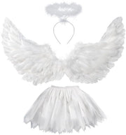 Costumi per Bambine 80 cm - Costume Decorativo - Set di Ali con Halo - Cintura Regolabile - Ali Flessibili - Ali del Costume