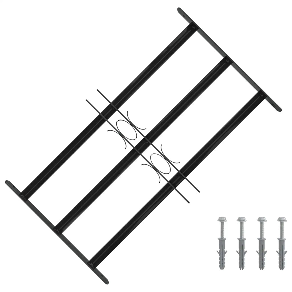 Griglia Finestra 75.5 x 45 cm Acciaio verniciato a polvere Nero 42020561