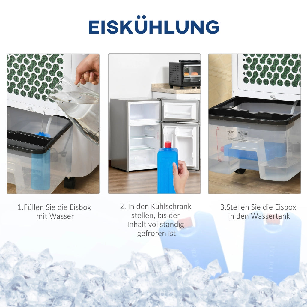 Climatizzatore Portatile 4 in 1 ¨C zephmum ¨C Bianco e Nero 38.2x31.6x76 cm