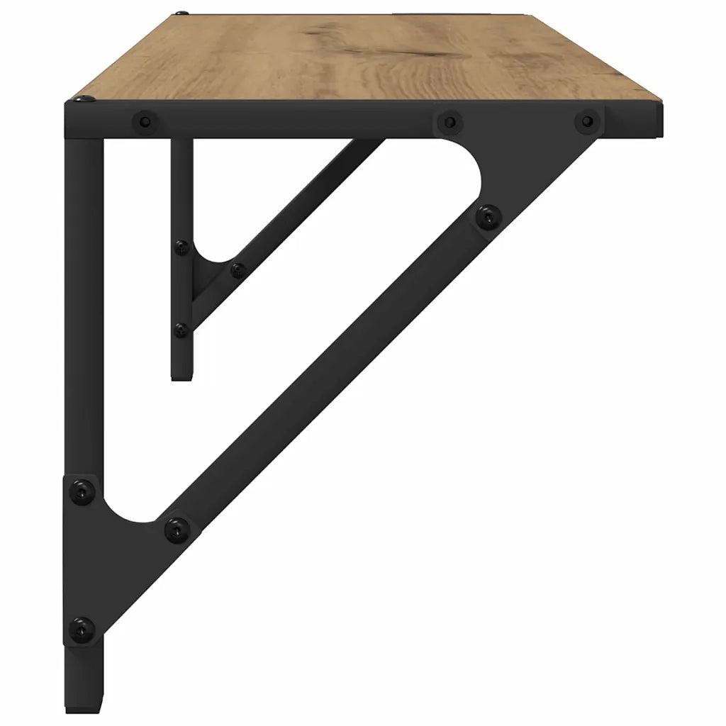 Scaffali da parete 2 pcs Rovere artigianale 60 x 25 x 25,5 cm 882857