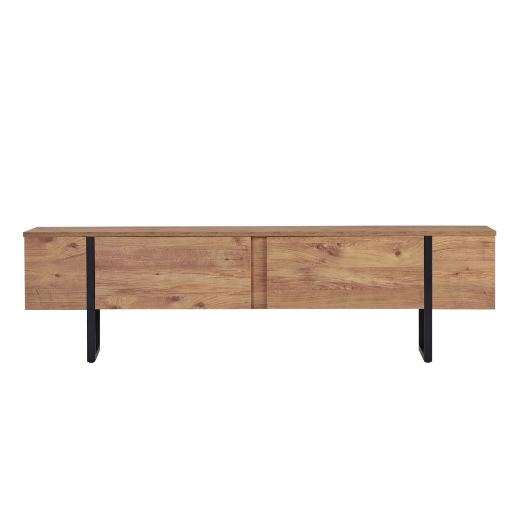 Abishia, Mobile Porta tv 2 Ante, 180x30x50h cm Marrone Quercia