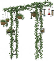 Pergolato a Arco da Giardino, Pergola da Esterno Decorativa in Metallo per Piante Rampicanti, Arco da Esterno per Feste, Matrimonio (Nero, Modello 1)