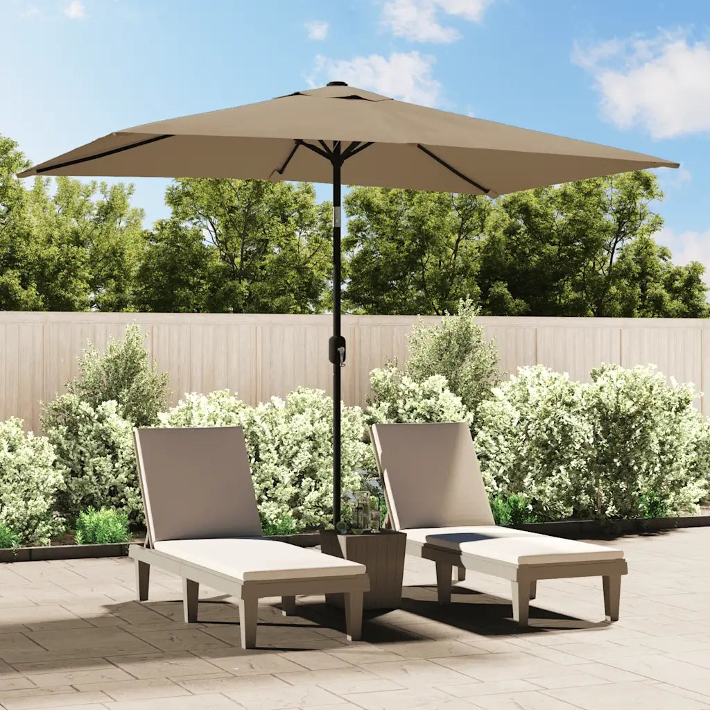 Ombrellone con Palo in Metallo-Ombrello da giardino 300x200 cm Grigio Talpa
