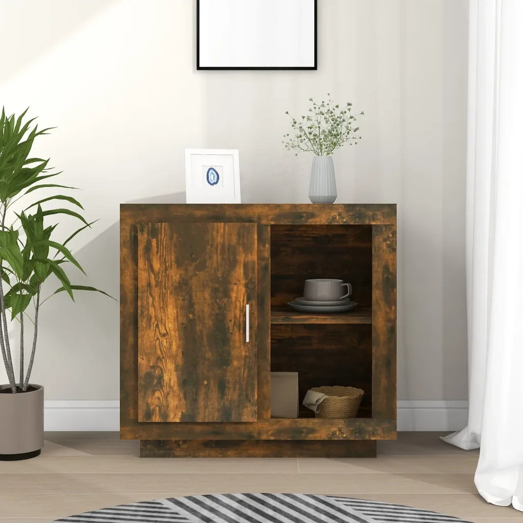 Credenza-Buffet-Armadio da cucina Rovere Fumo 80x40x75 cm